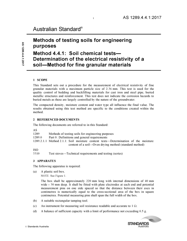 AS 1289.4.4.1:2017