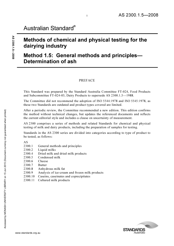 AS 2300.1.5-2008 AS 2300.1.5-2008