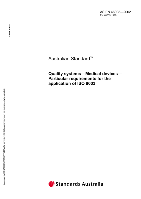 AS EN 46003-2002 AS EN 46003-2002