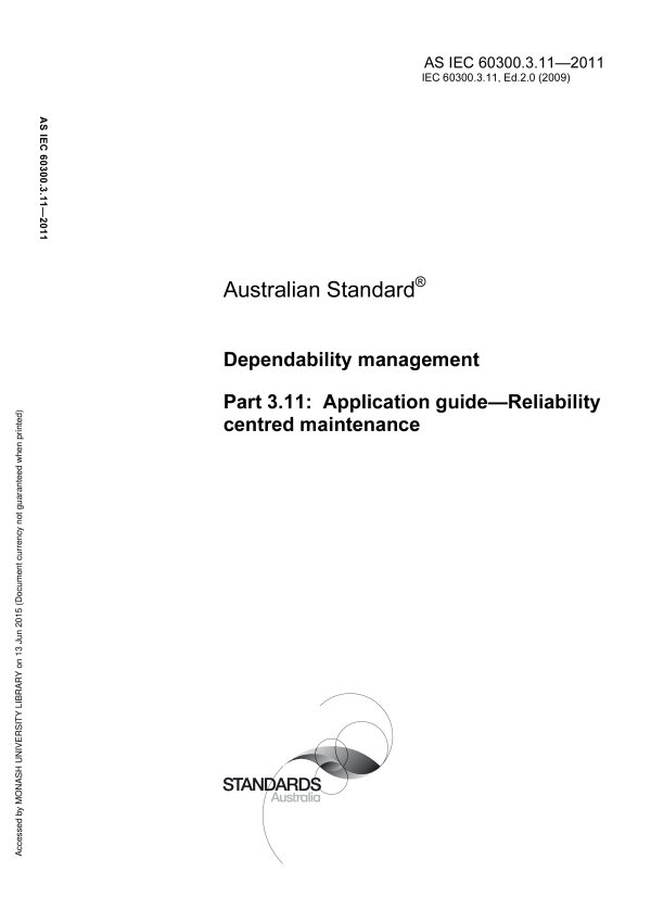 AS IEC 60300.3.11-2011