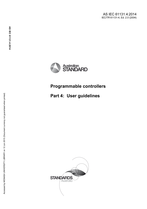 AS IEC 61131.4:2014