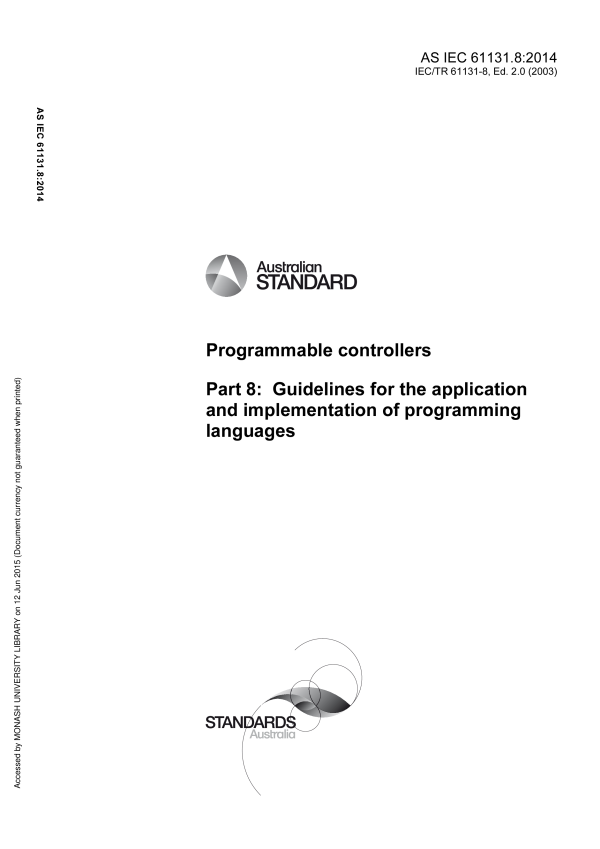 AS IEC 61131.8:2014