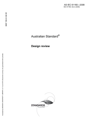 AS IEC 61160-2008
