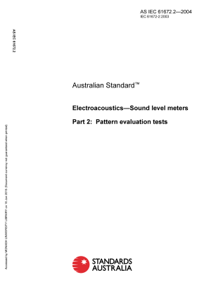 AS IEC 61672.2-2004