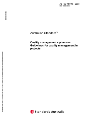 AS ISO 10006-2003