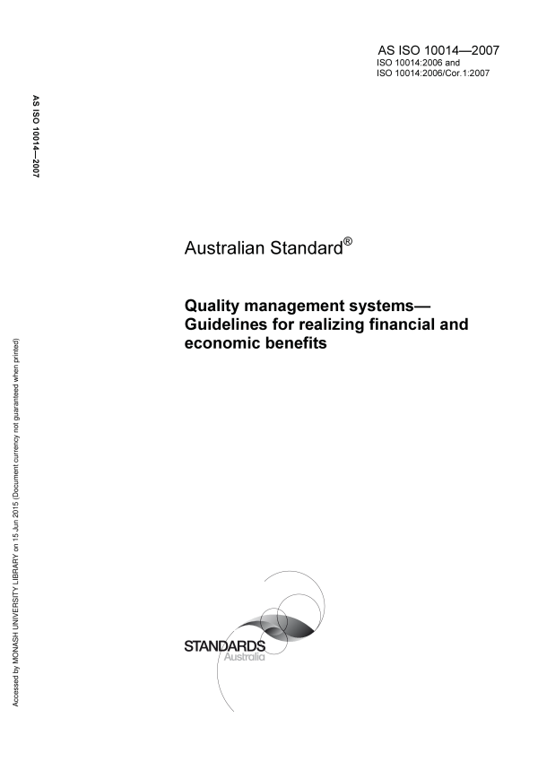 AS ISO 10014-2007