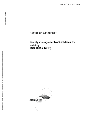AS ISO 10015-2006
