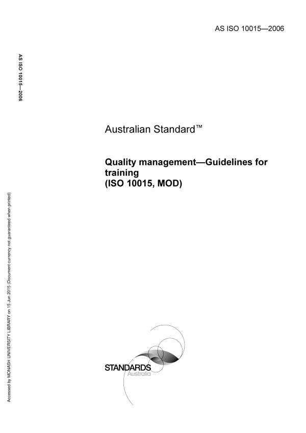 AS ISO 10015-2006