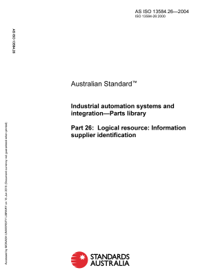 AS ISO 13584.26-2004