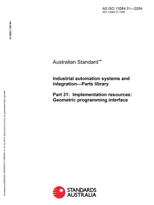 AS ISO 13584.31-2004