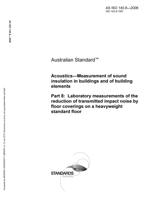 AS ISO 140.8-2006