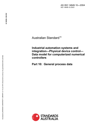 AS ISO 14649.10-2004
