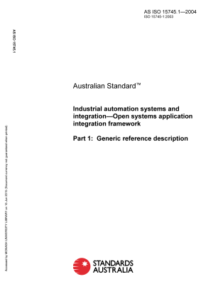 AS ISO 15745.1-2004