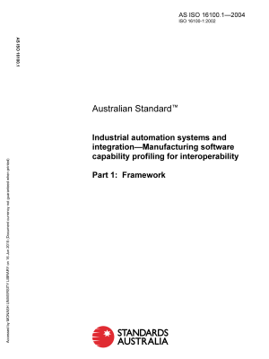 AS ISO 16100.1-2004