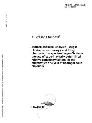 AS ISO 18118-2006