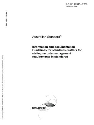 AS ISO 22310-2006