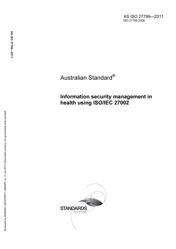 AS ISO 27799-2011