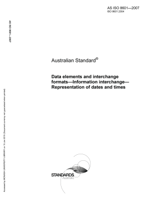 AS ISO 8601-2007