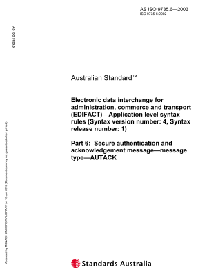 AS ISO 9735.6-2003