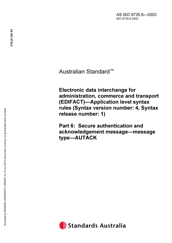 AS ISO 9735.6-2003
