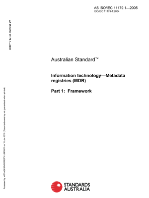 AS ISO/IEC 11179.1-2005