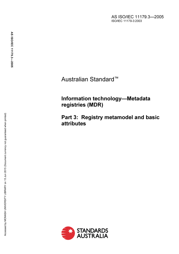 AS ISO/IEC 11179.3-2005