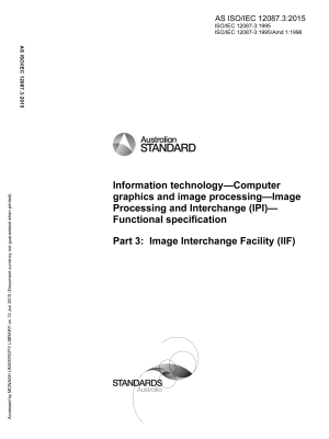 AS ISO/IEC 12087.3:2015