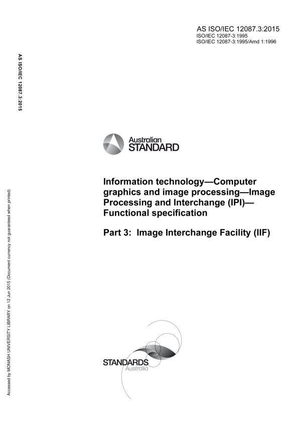 AS ISO/IEC 12087.3:2015