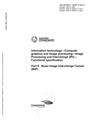 AS ISO/IEC 12087.5:2015