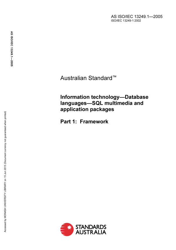AS ISO/IEC 13249.1-2005