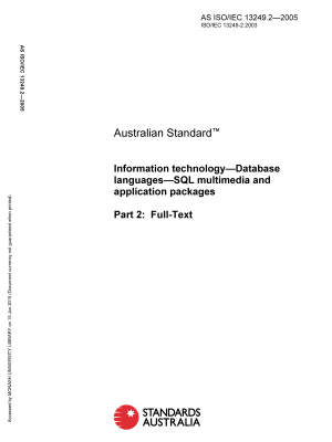 AS ISO/IEC 13249.2-2005