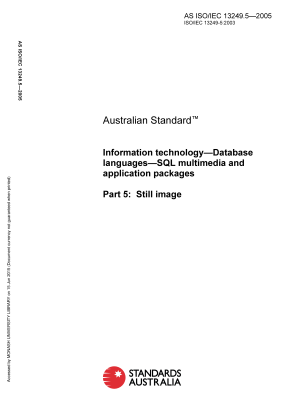 AS ISO/IEC 13249.5-2005