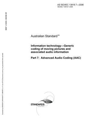 AS ISO/IEC 13818.7-2006