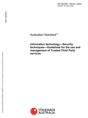 AS ISO/IEC 14516-2004