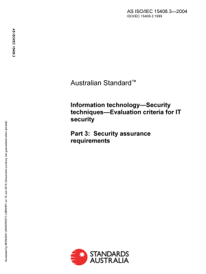 AS ISO/IEC 15408.3-2004
