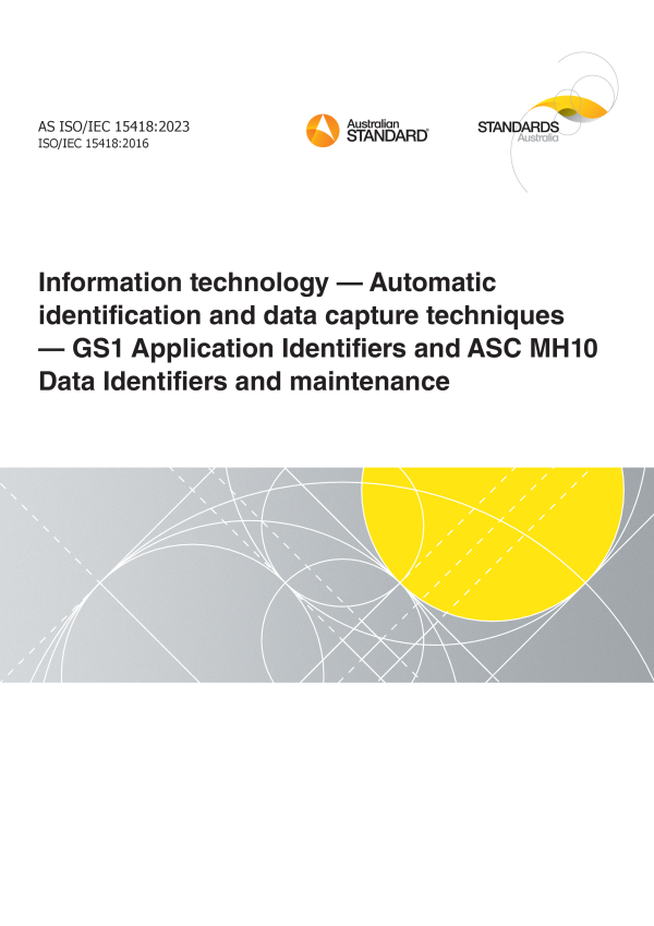 AS ISO/IEC 15418:2023