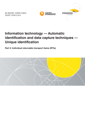 AS ISO/IEC 15459.5:2023