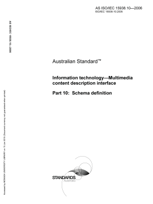 AS ISO/IEC 15938.10-2006