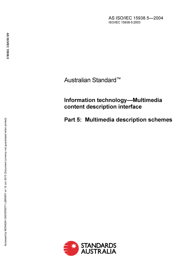 AS ISO/IEC 15938.5-2004 AS ISO/IEC 15938.5-2004
