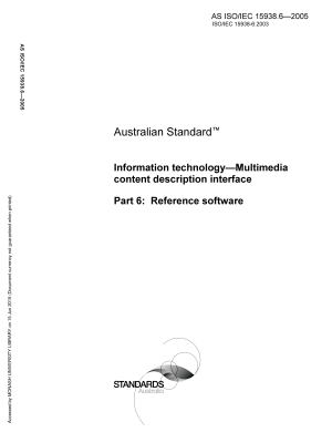 AS ISO/IEC 15938.6-2005