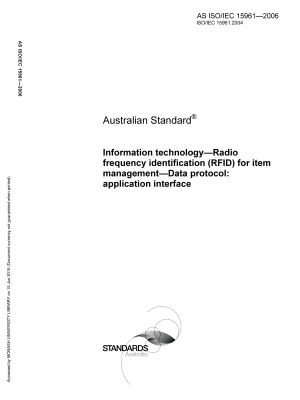 AS ISO/IEC 15961-2006