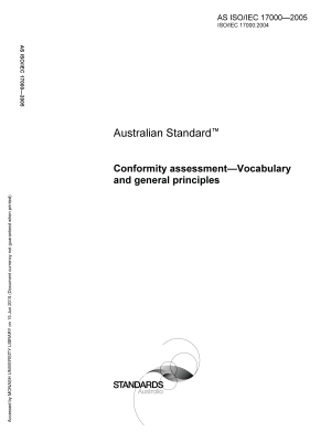 AS ISO/IEC 17000-2005