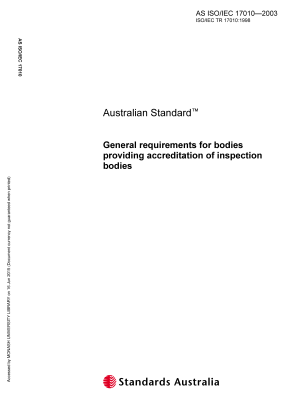 AS ISO/IEC 17010-2003
