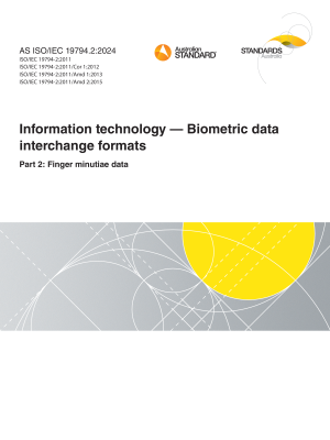 AS ISO/IEC 19794.2:2024