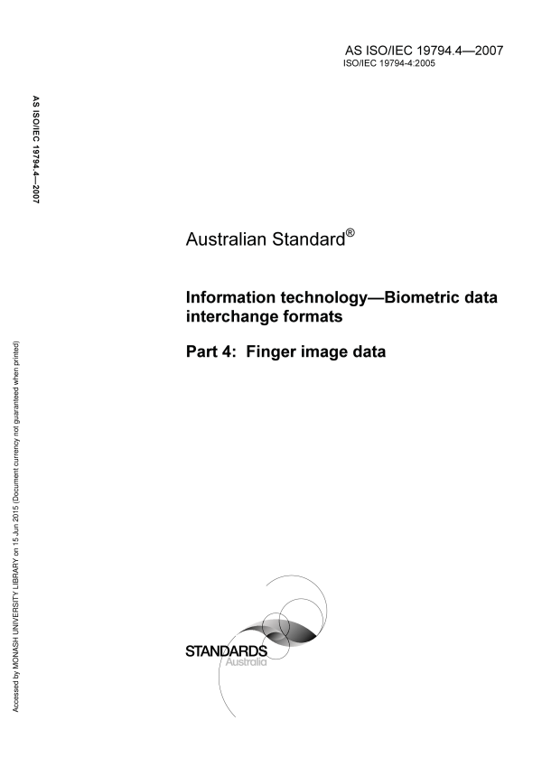 AS ISO/IEC 19794.4-2007 AS ISO/IEC 19794.4-2007