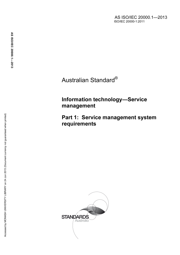AS ISO/IEC 20000.1-2013