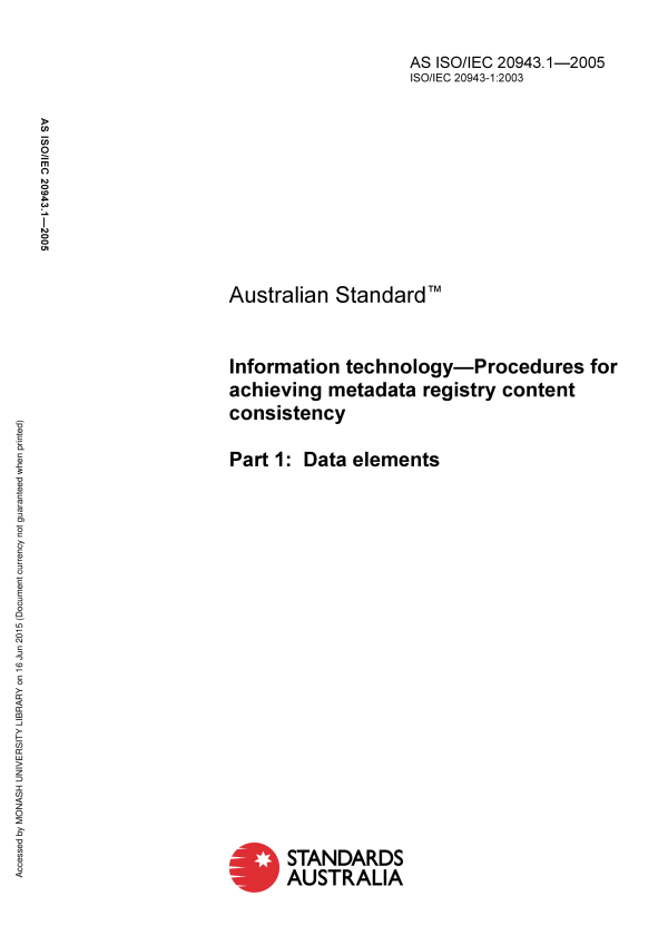 AS ISO/IEC 20943.1-2005