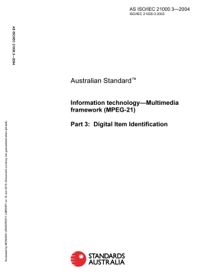 AS ISO/IEC 21000.3-2004