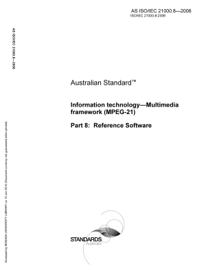 AS ISO/IEC 21000.8-2006