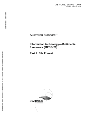 AS ISO/IEC 21000.9-2005